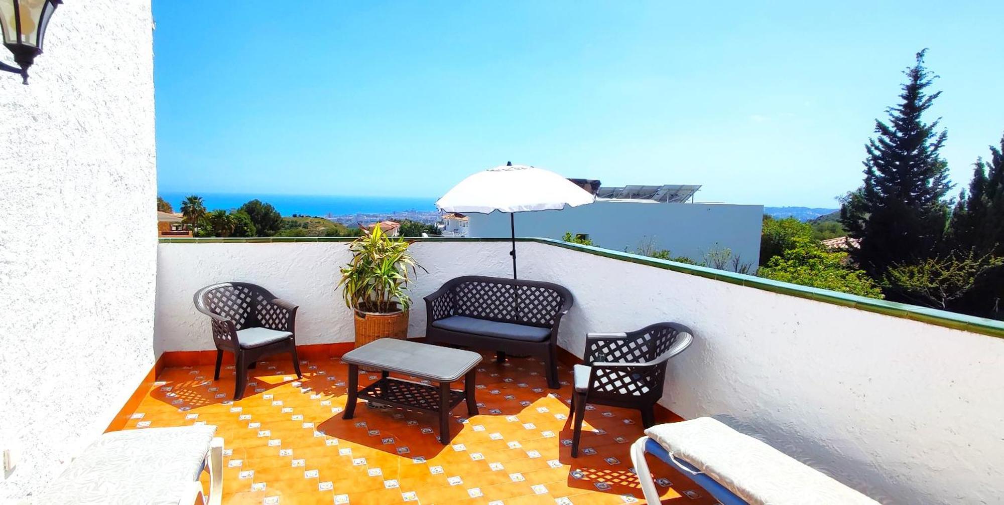 Holiday Villa In 10 Min From Fuengirola Beach With Sea Views Pool Bbq Parking Wifi Aircon Big Garden Mijas Bagian luar foto