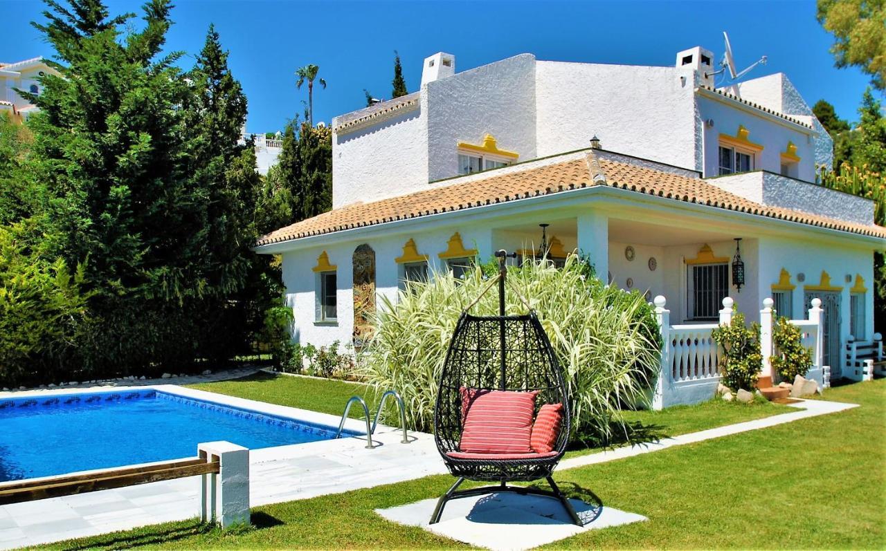 Holiday Villa In 10 Min From Fuengirola Beach With Sea Views Pool Bbq Parking Wifi Aircon Big Garden Mijas Bagian luar foto